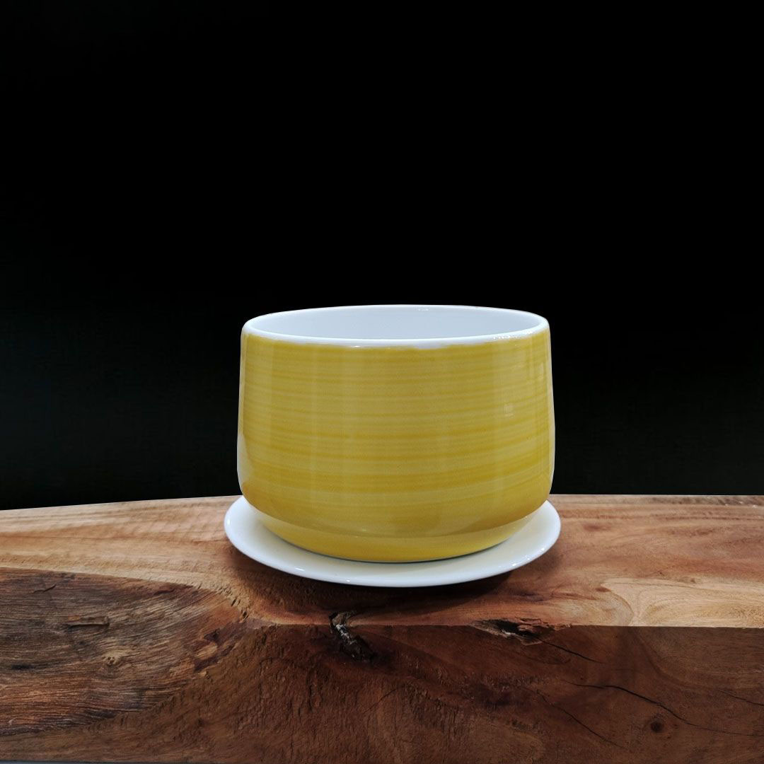 Ceramic planter AE-Yellow ceramic pot