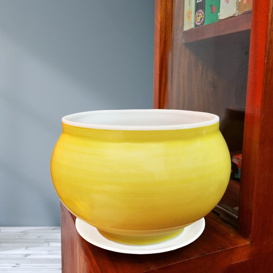 Yellow Ceramic planter
