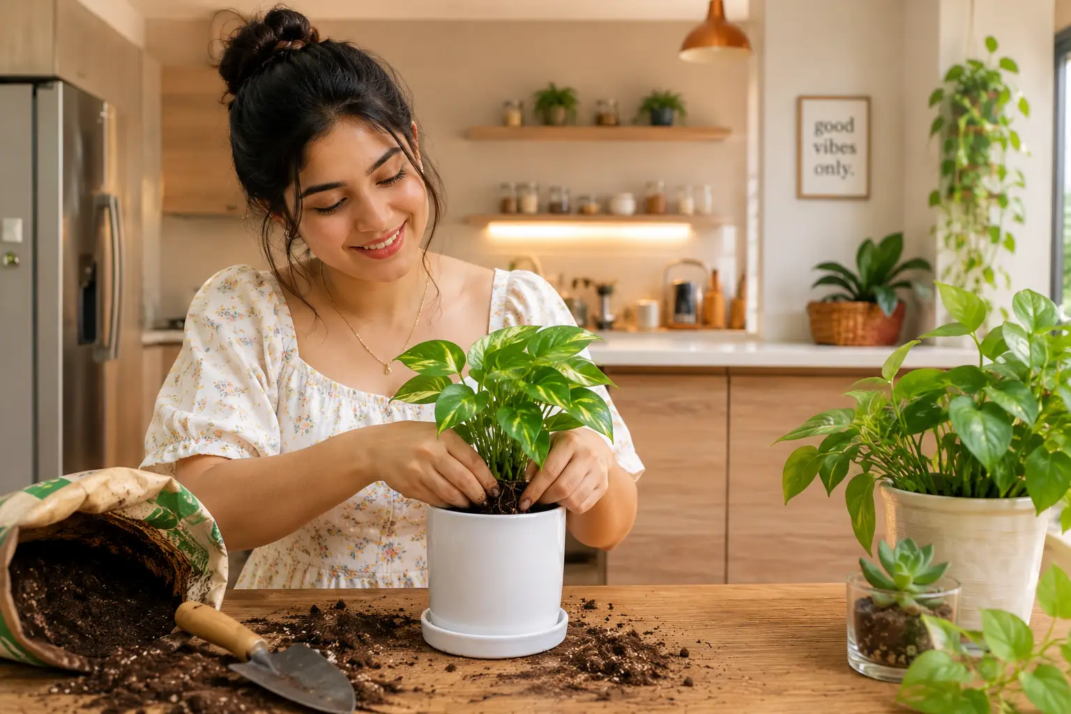 White Ceramic Planter