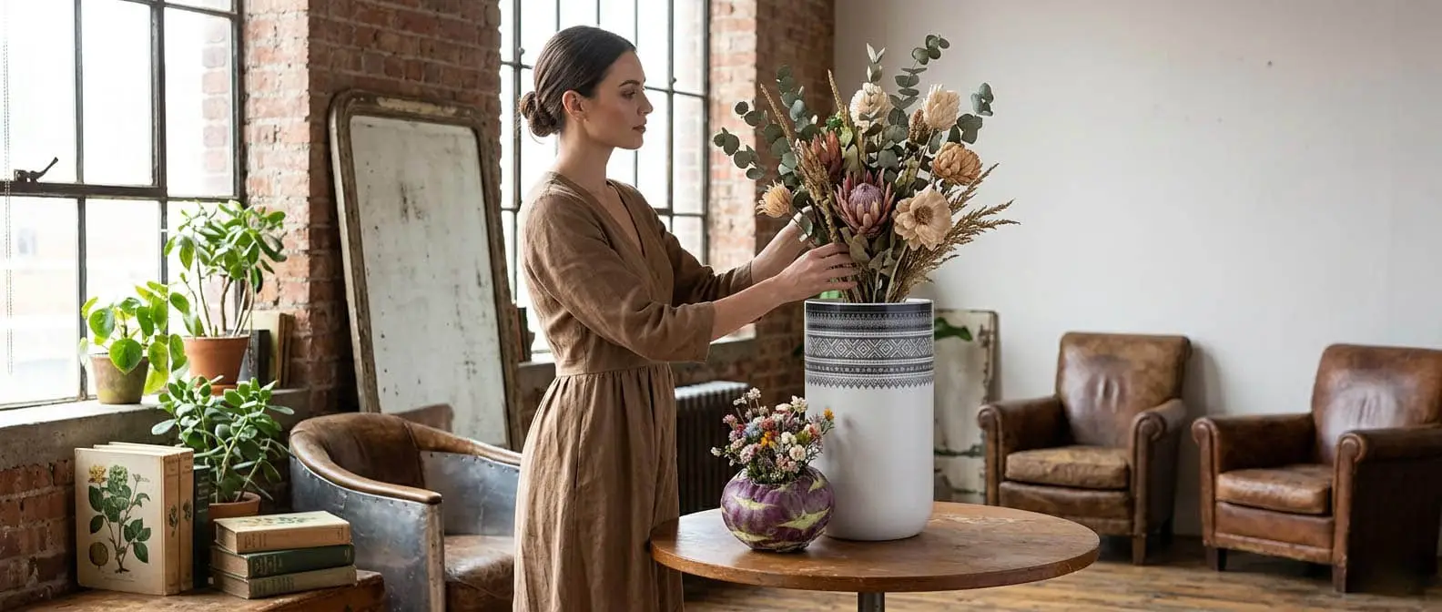 Ceramic flower vase