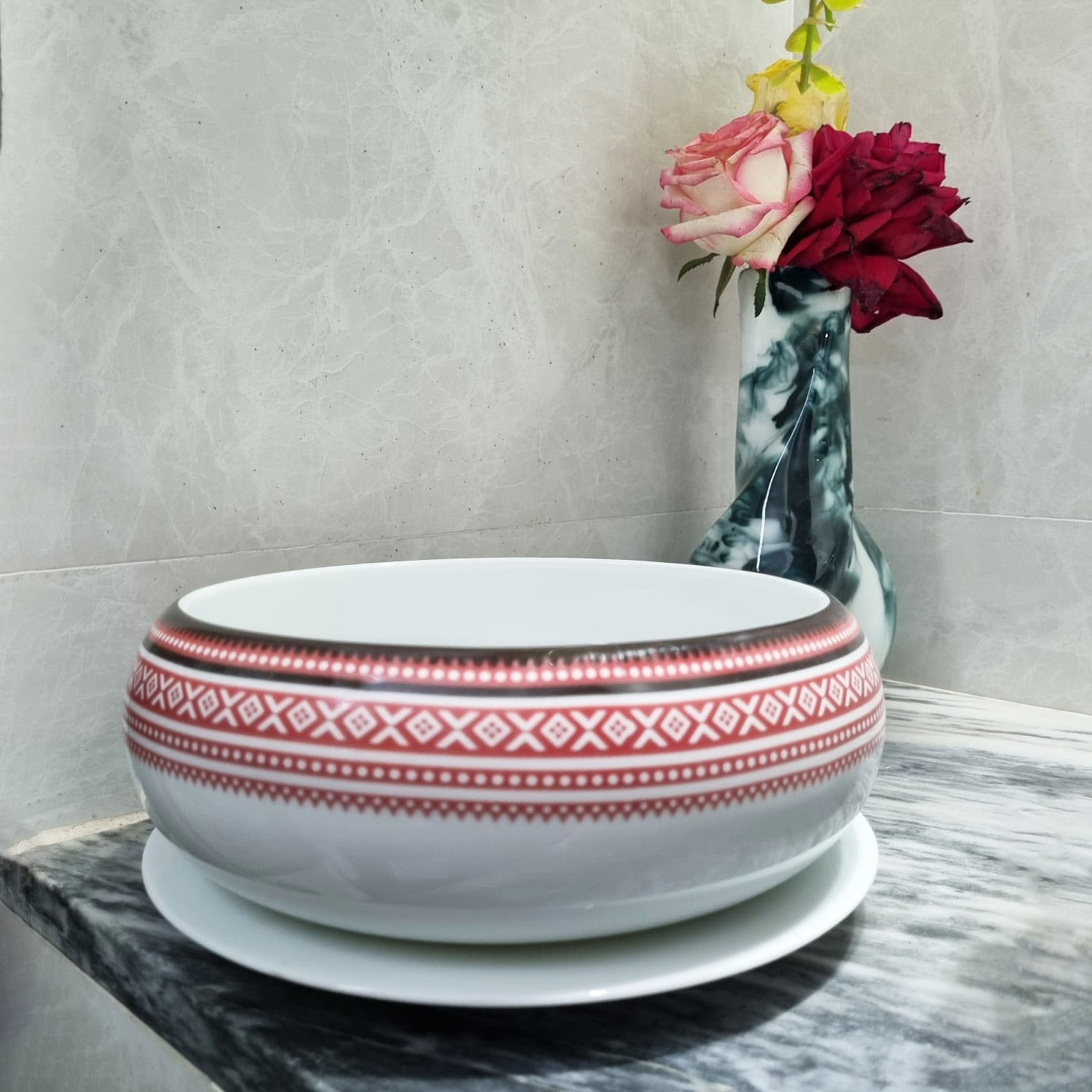 Organic Planter (L) Red D Ceramic Plant Pot