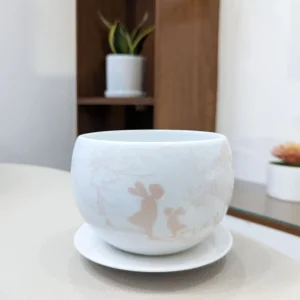 White Fairy Ceramic Planter Pot