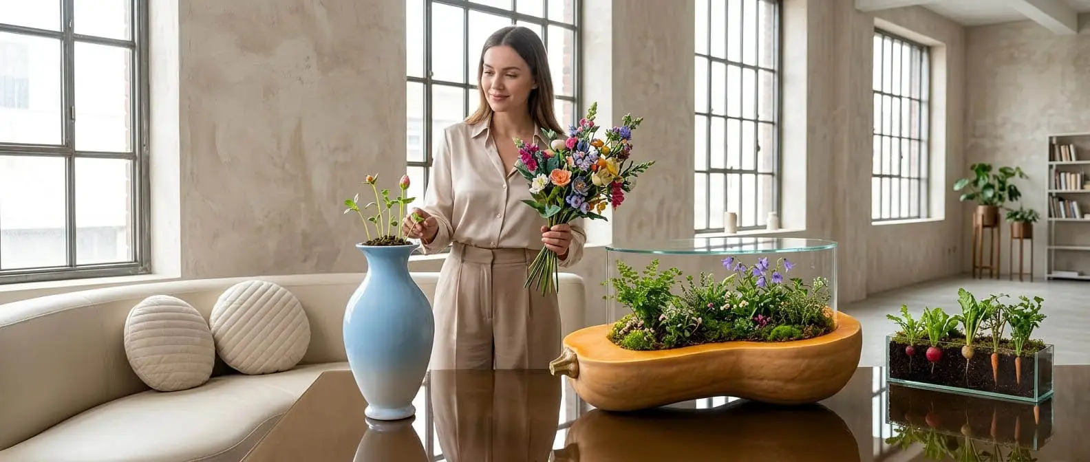 Ceramic flower vase
